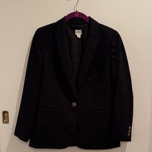 J. Crew Classic Black Linen Blazer